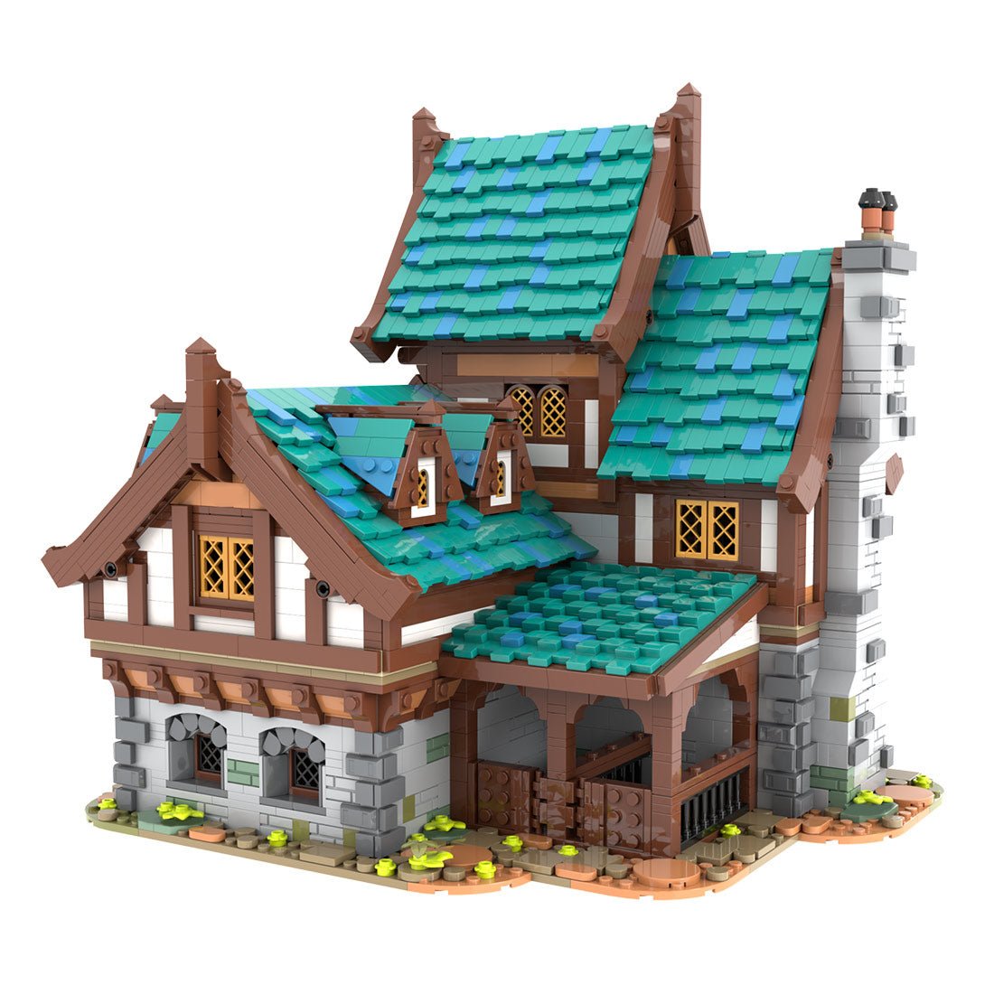 MOC-235629 Drunken Dragon Medieval Tavern Klemmbausteine-LesDiy-Klemmbausteine