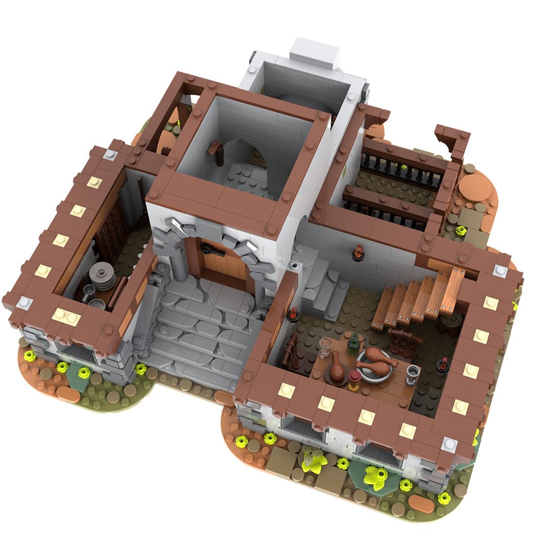 MOC-235629 Drunken Dragon Medieval Tavern Klemmbausteine-LesDiy-Klemmbausteine