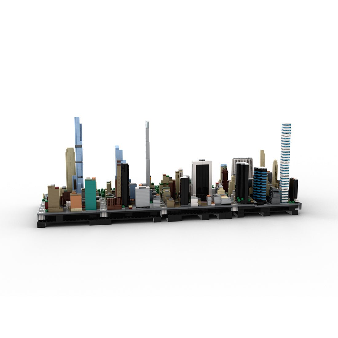 MOC - 237093 1/2000 Scale Central Park | Billionaire's Row - NYC Klemmbausteine - LesDiy - Klemmbausteine