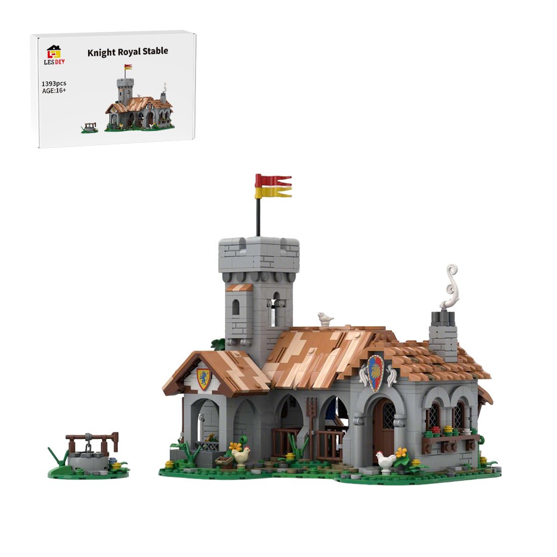 MOC - 241328 Lion Knight Royal Stable Klemmbausteine - LesDiy - Klemmbausteine