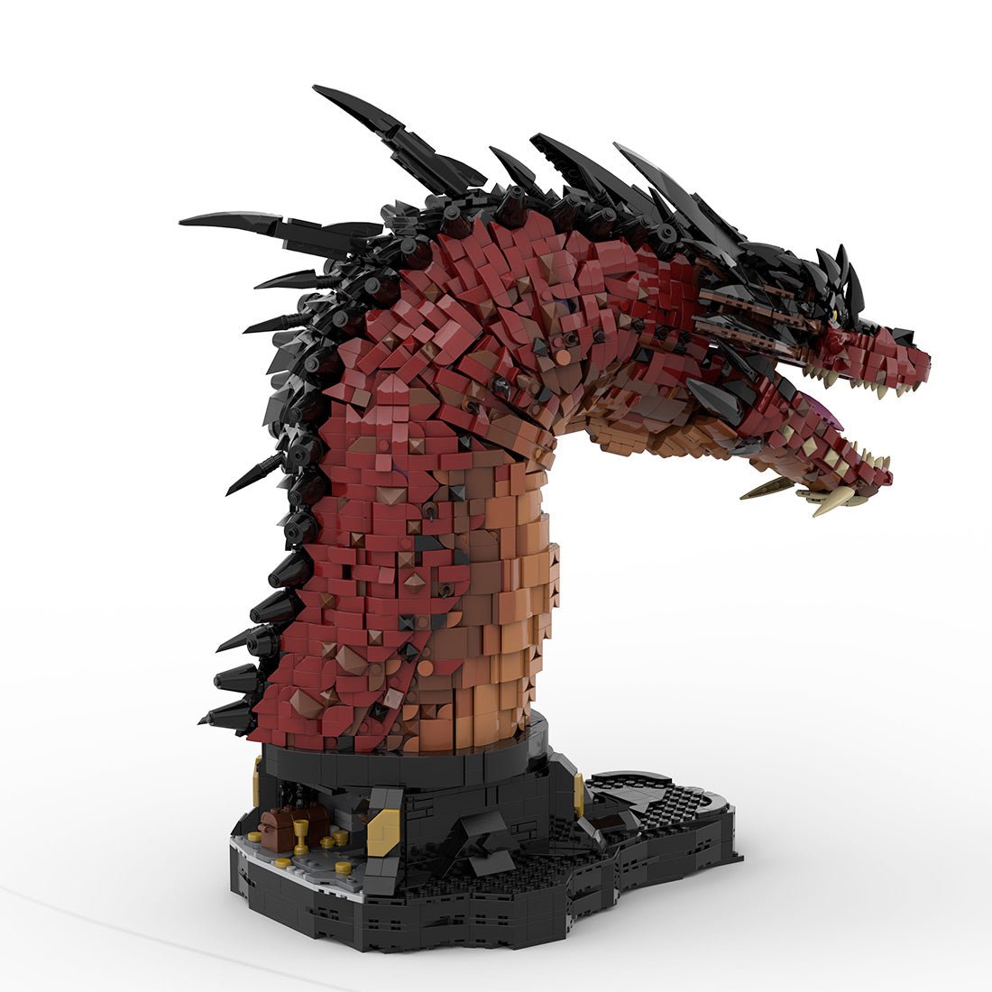 MOC - 241509 Fire Dragon Bust - inspired by Smaug Klemmbausteine - LesDiy - Klemmbausteine