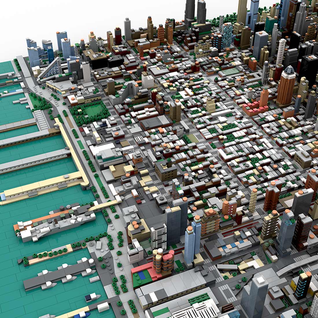 MOC - 243095 1/2000 Scale Midtown Manhattan - New York City Klemmbausteine - LesDiy - Klemmbausteine