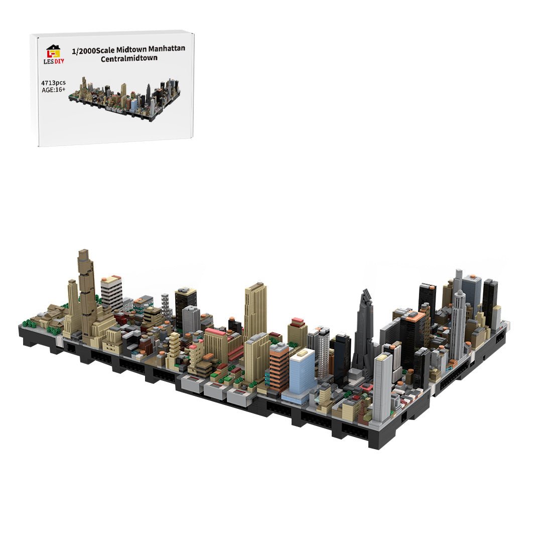 MOC - 243095 NYC - Midtown Manhattan Centralmidtown Klemmbausteine - LesDiy - Klemmbausteine