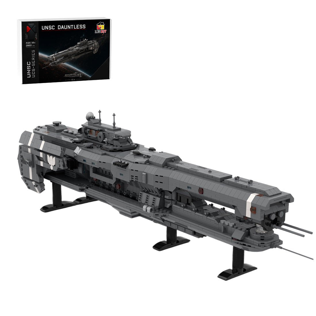 MOC - 245083 Strident - class heavy Frigate - UNSC Dauntless Klemmbausteine - LesDiy - Klemmbausteine