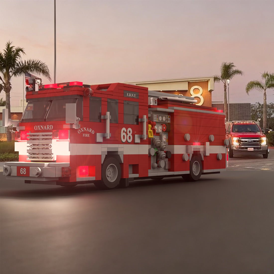 MOC-248452 2019 Pierce Arrow XT Feuerwehrfahrzeug der Feuerwehr Oxnard Klemmbausteine-LesDiy-Klemmbausteine