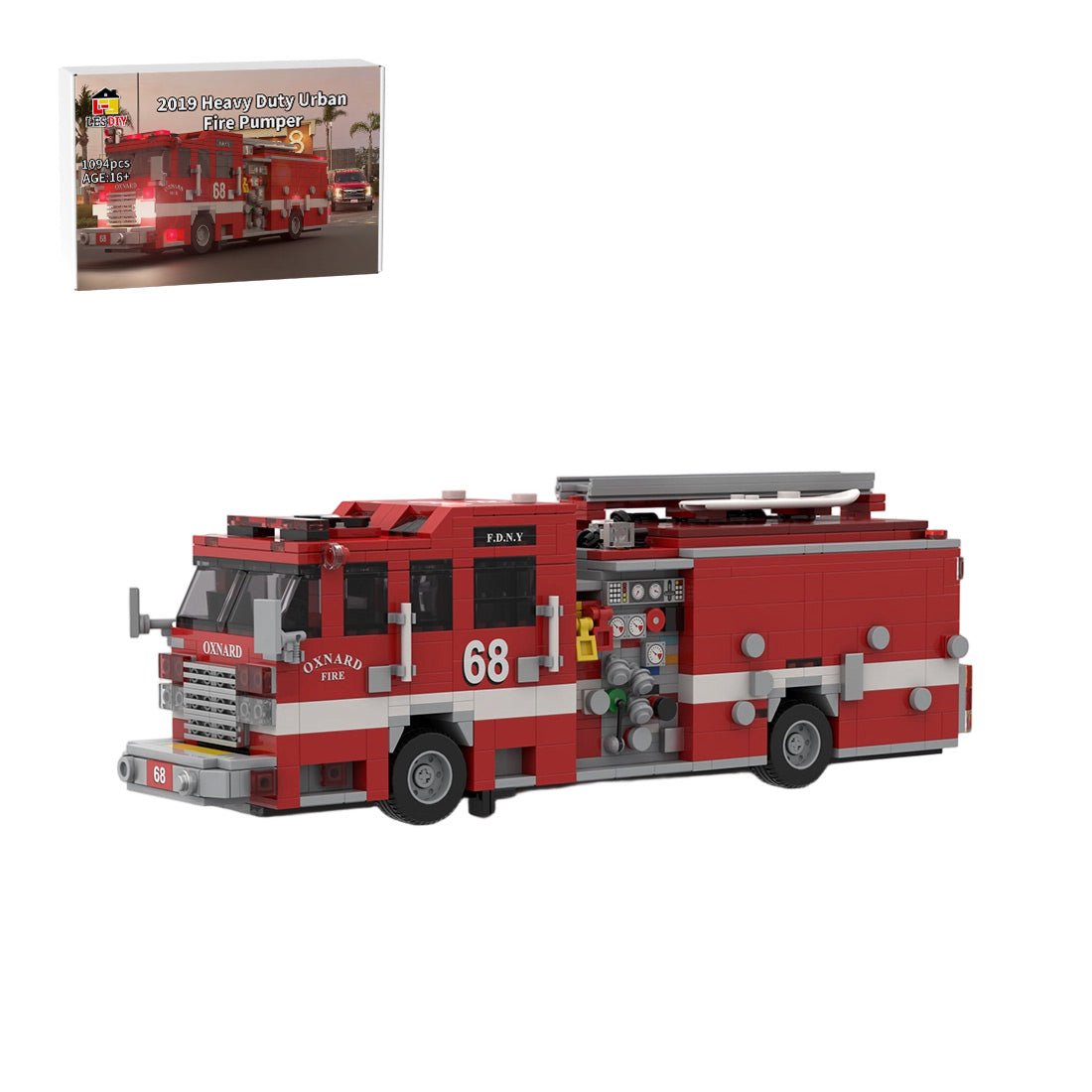 MOC-248452 2019 Pierce Arrow XT Feuerwehrfahrzeug der Feuerwehr Oxnard Klemmbausteine-LesDiy-Klemmbausteine