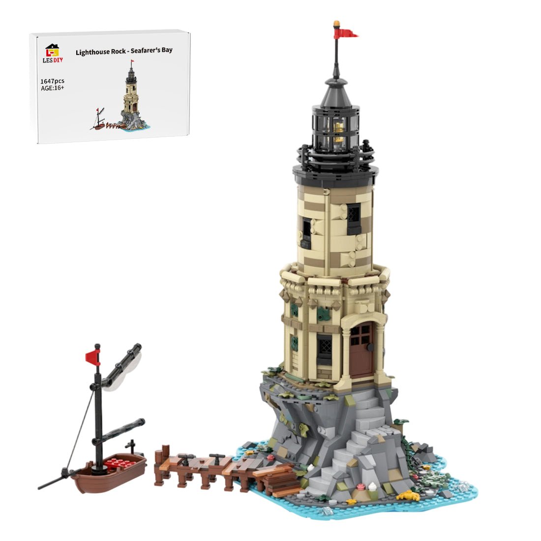 MOC - 253560 Lighthouse Rock - Seafarer's Bay Klemmbausteine - LesDiy - Klemmbausteine