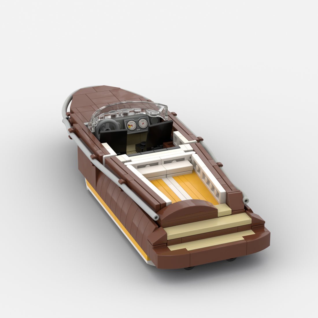 MOC-254507 Vintage Daycruiser Speedboat Klemmbausteine-LesDiy-Klemmbausteine