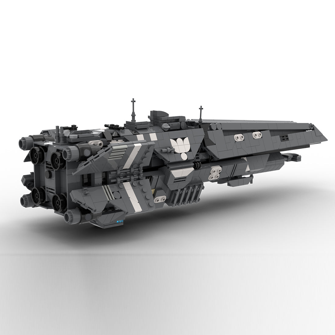 MOC - 256111 Halberd - class light destroyer - UNSC Iroquois Klemmbausteine - LesDiy - Klemmbausteine