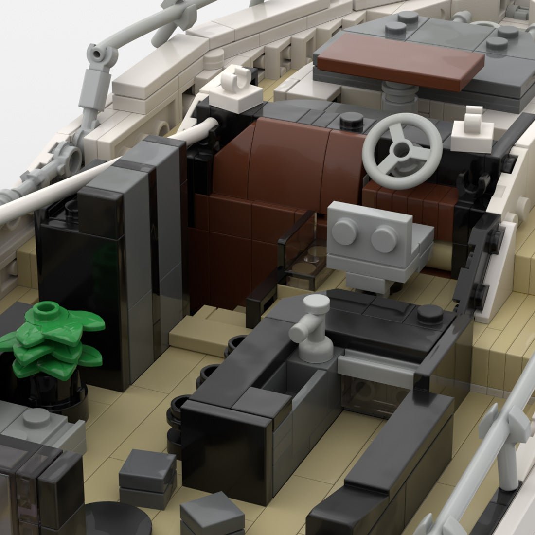 MOC-256391 Luxury Flybridge Yacht Klemmbausteine-LesDiy-Klemmbausteine