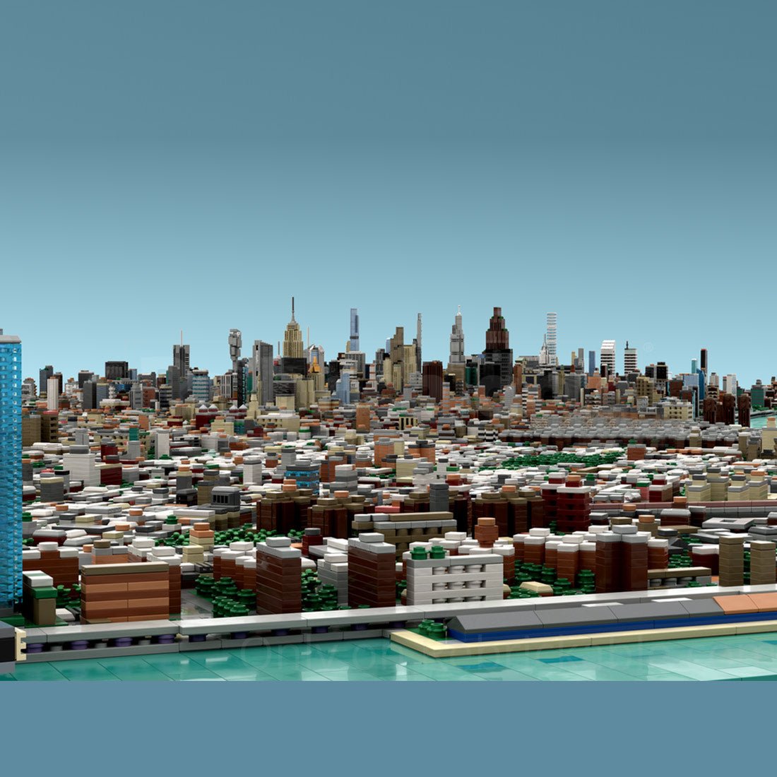 MOC - 257585 - 1/2000 Scale Manhattan - New York City Klemmbausteine - LesDiy - Klemmbausteine