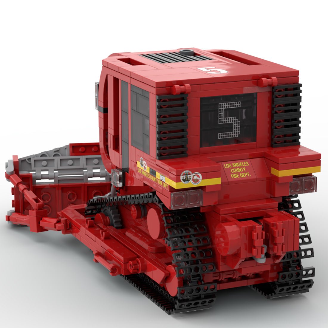 MOC - 257804 Peterbilt 367 + CAT D8R Dozer - L.A County Dozer Team 5 Klemmbausteine - LesDiy - Klemmbausteine