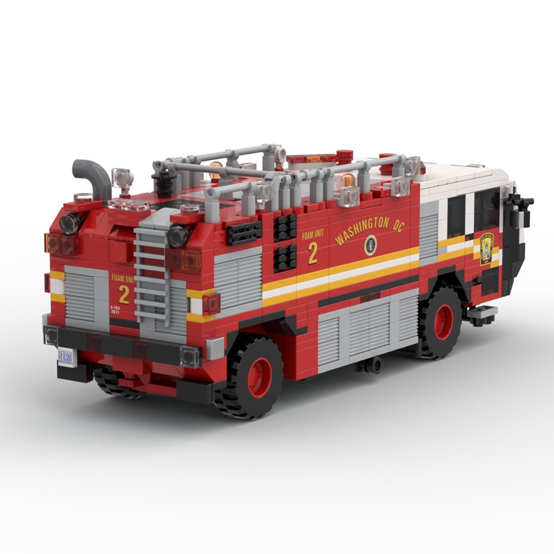 MOC - 259170 Oshkosh Striker 1500 Foam 2 Airport Firetruck / ARFF D.C FD Klemmbaustein - LesDiy - Klemmbausteine