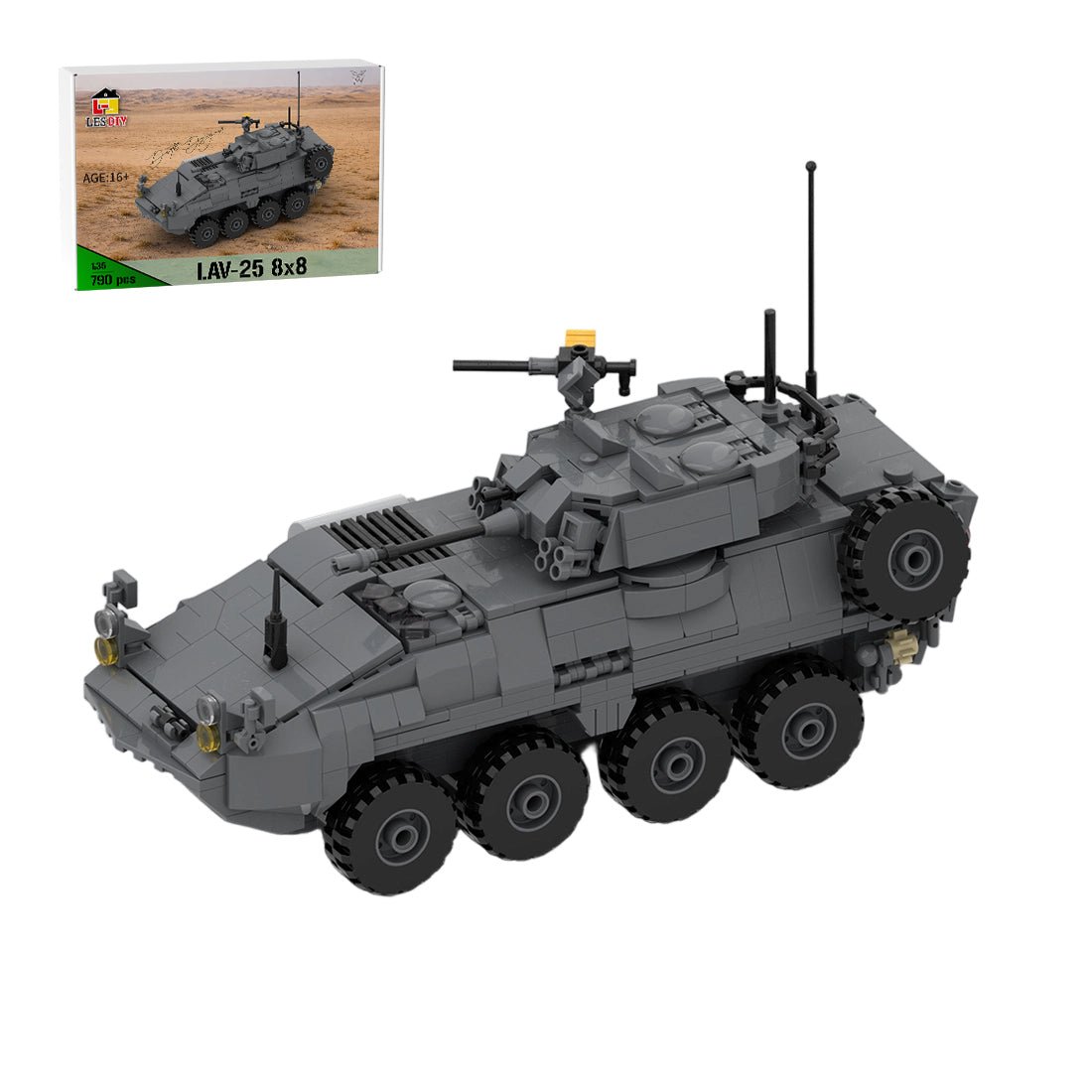 MOC - 259238 1:35 Scale (v2) Light Armoured Vehicle LAV - 25 Klemmbausteine - LesDiy - Klemmbausteine