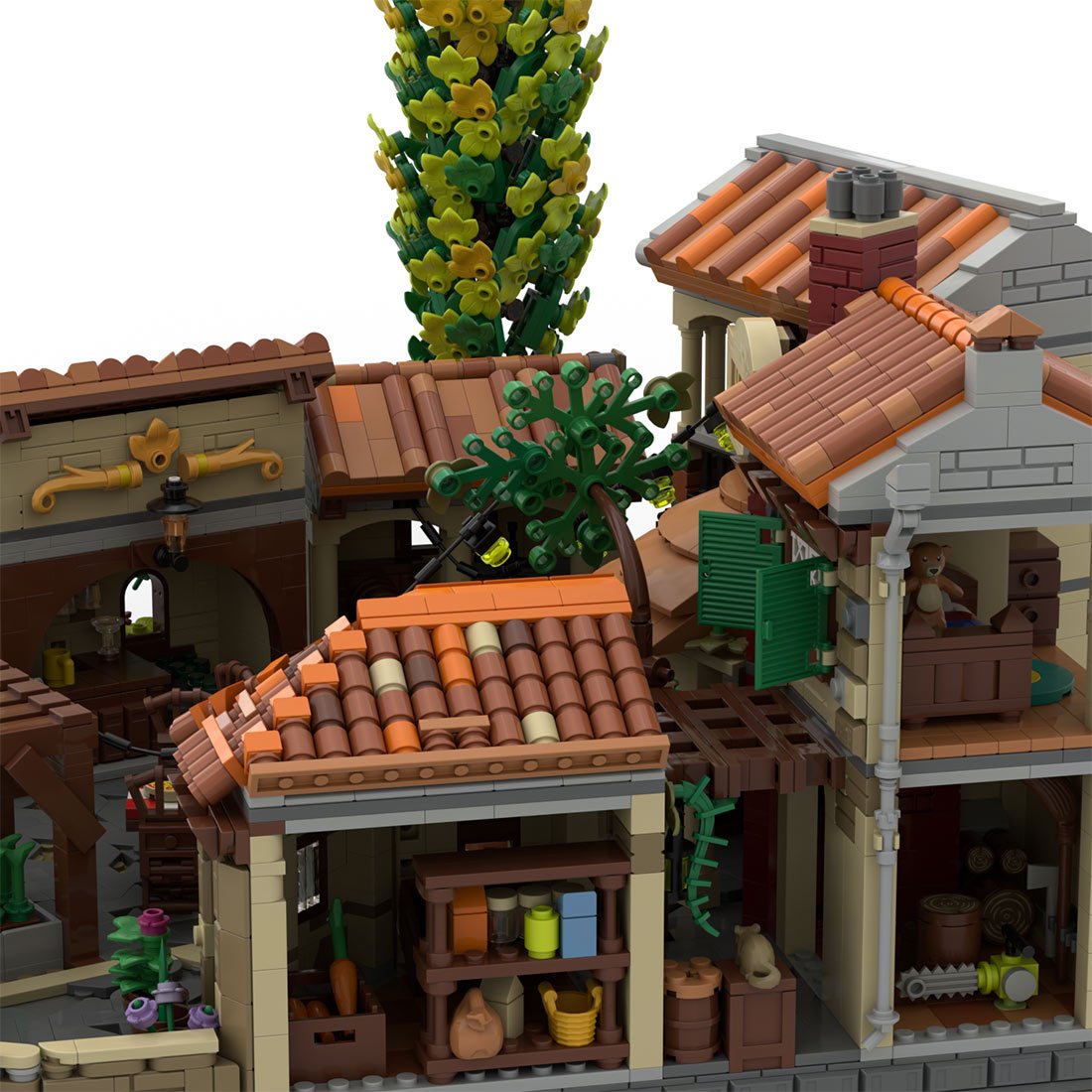 MOC-262846 Tuscan Terrace Pizzeria Klemmbausteine-LesDiy-Klemmbausteine