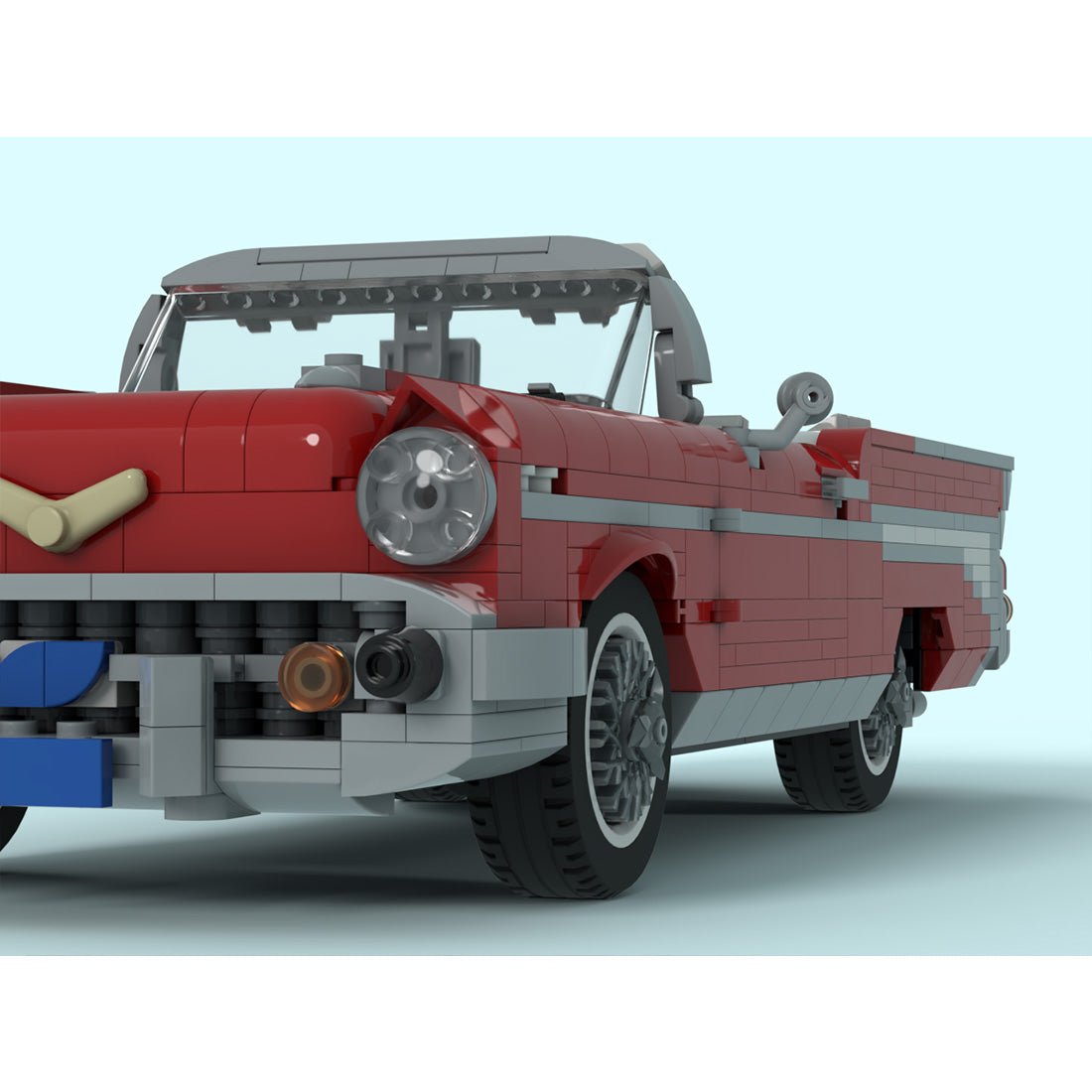 MOC-263579 1:18 1957 Chevy Bel Air Klemmbausteine-LesDiy-Klemmbausteine