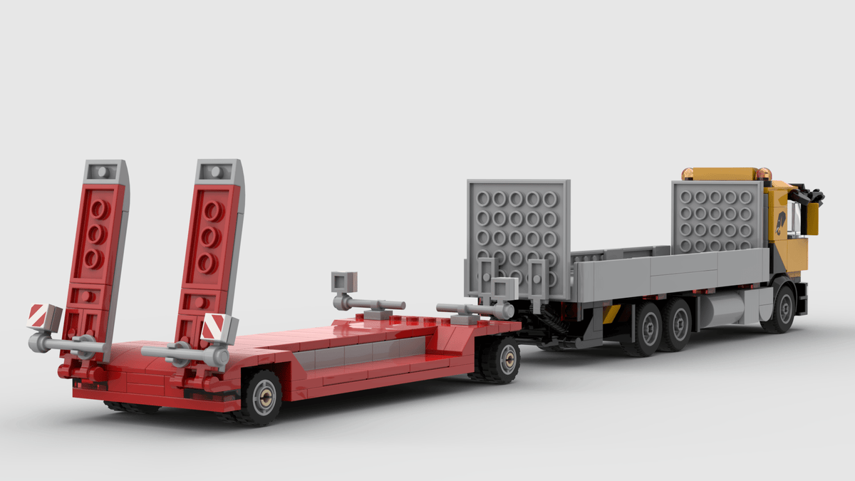 MOC-264405 6x4-Lkw-Tieflader Klemmbausteine-LesDiy-Klemmbausteine