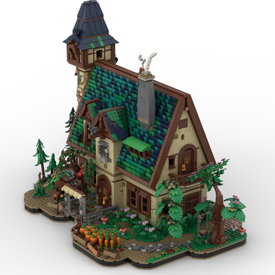 MOC-267546 Medieval Emerald Cottage Klemmbausteine-LesDiy-Klemmbausteine