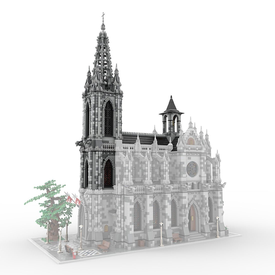 MOC - 29962 Gothic Cathedral Module C Klemmbausteine - LesDiy - Klemmbausteine