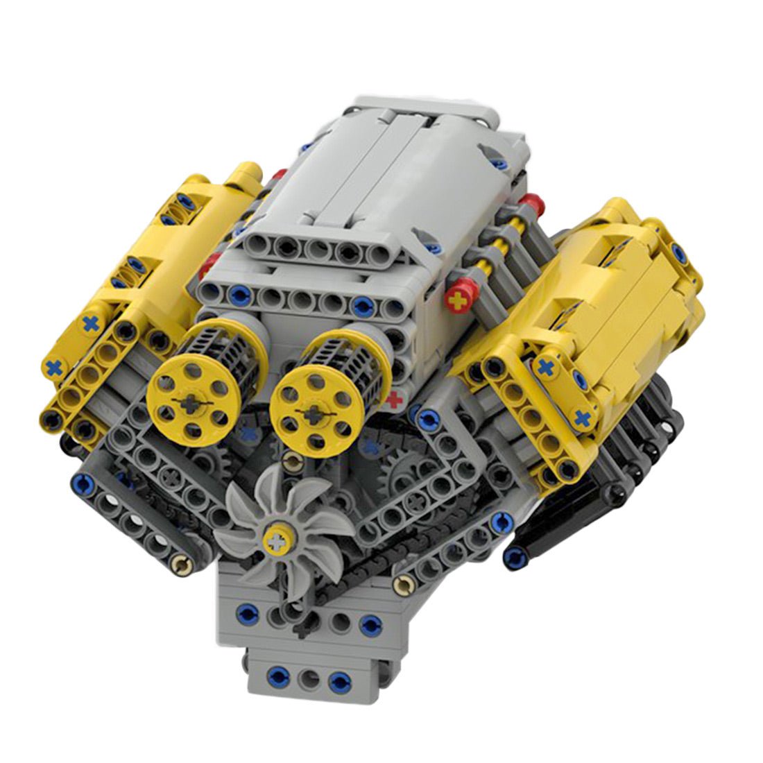 MOC - 54607 Crossplane V8 - LesDiy - Klemmbausteine