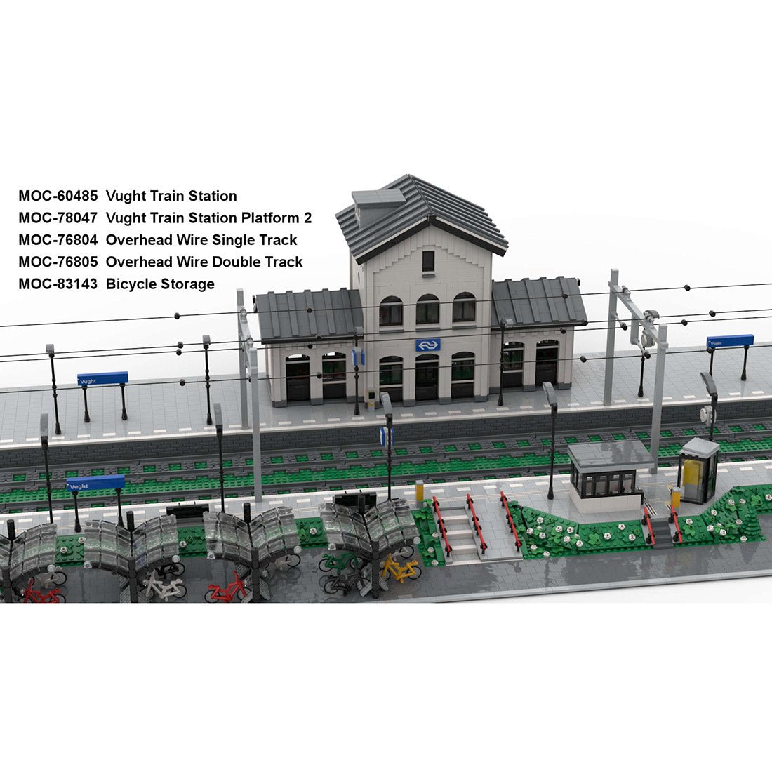 MOC - 60485 Vught Train Station Klemmbausteine - LesDiy - Klemmbausteine