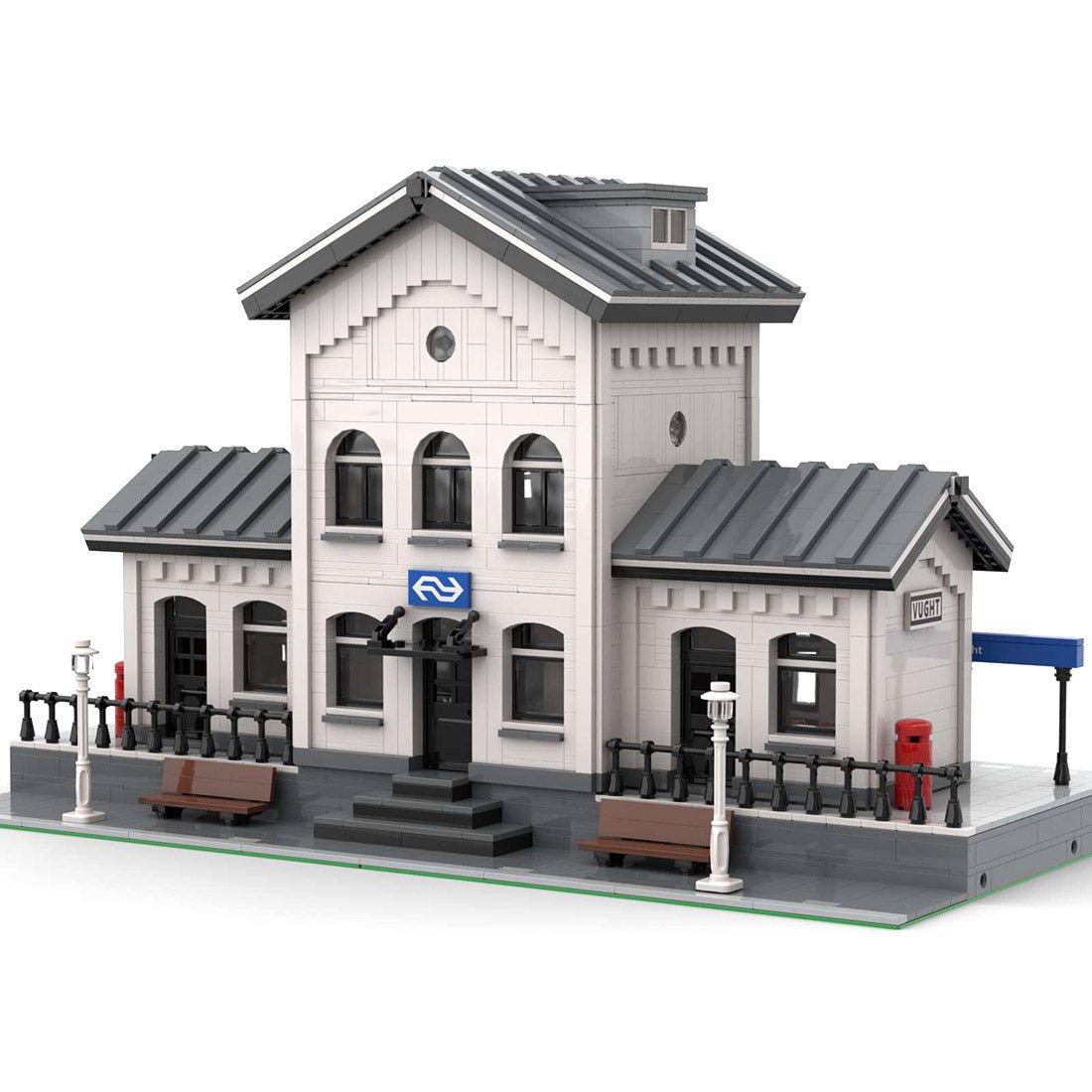 MOC - 60485 Vught Train Station Klemmbausteine - LesDiy - Klemmbausteine