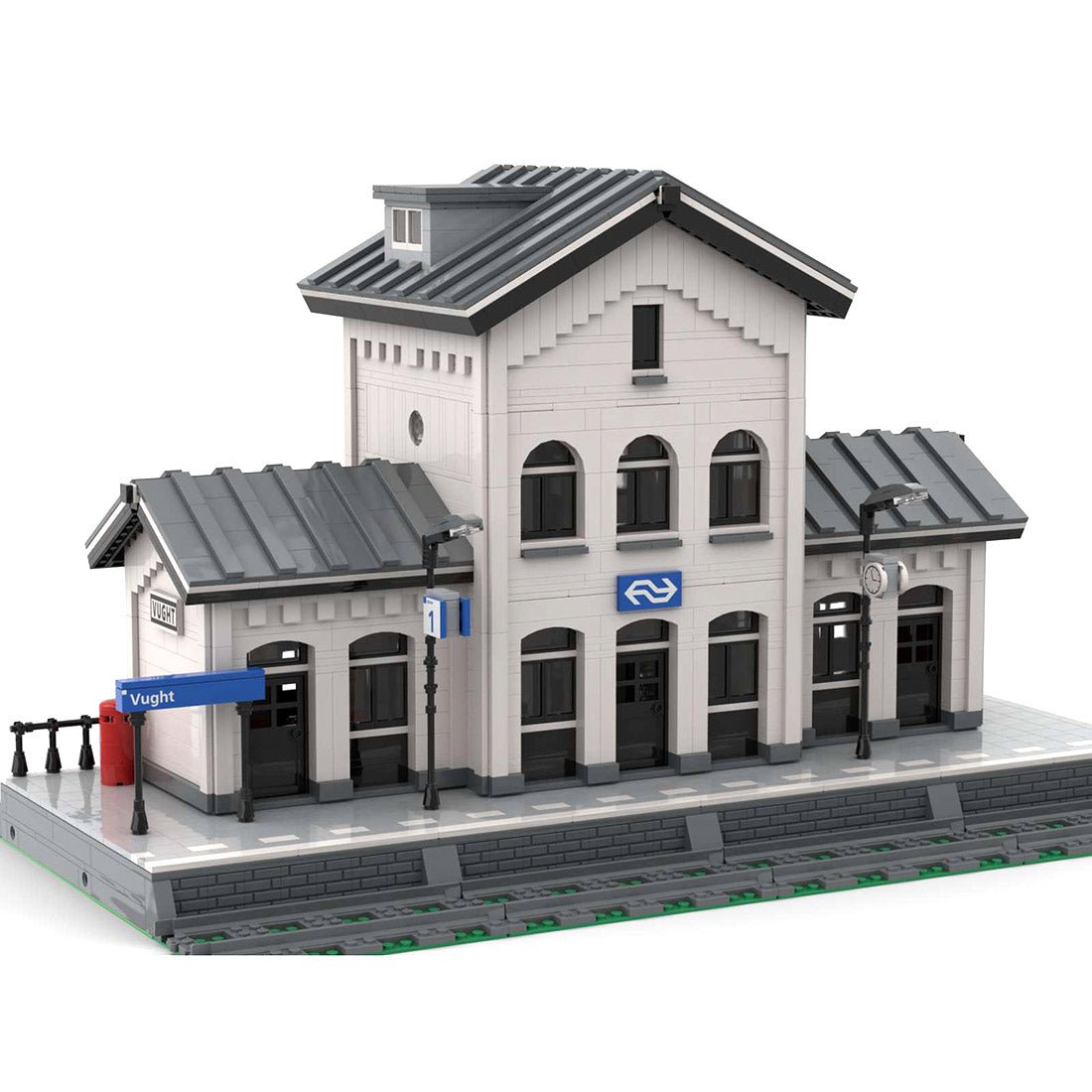 MOC - 60485 Vught Train Station Klemmbausteine - LesDiy - Klemmbausteine