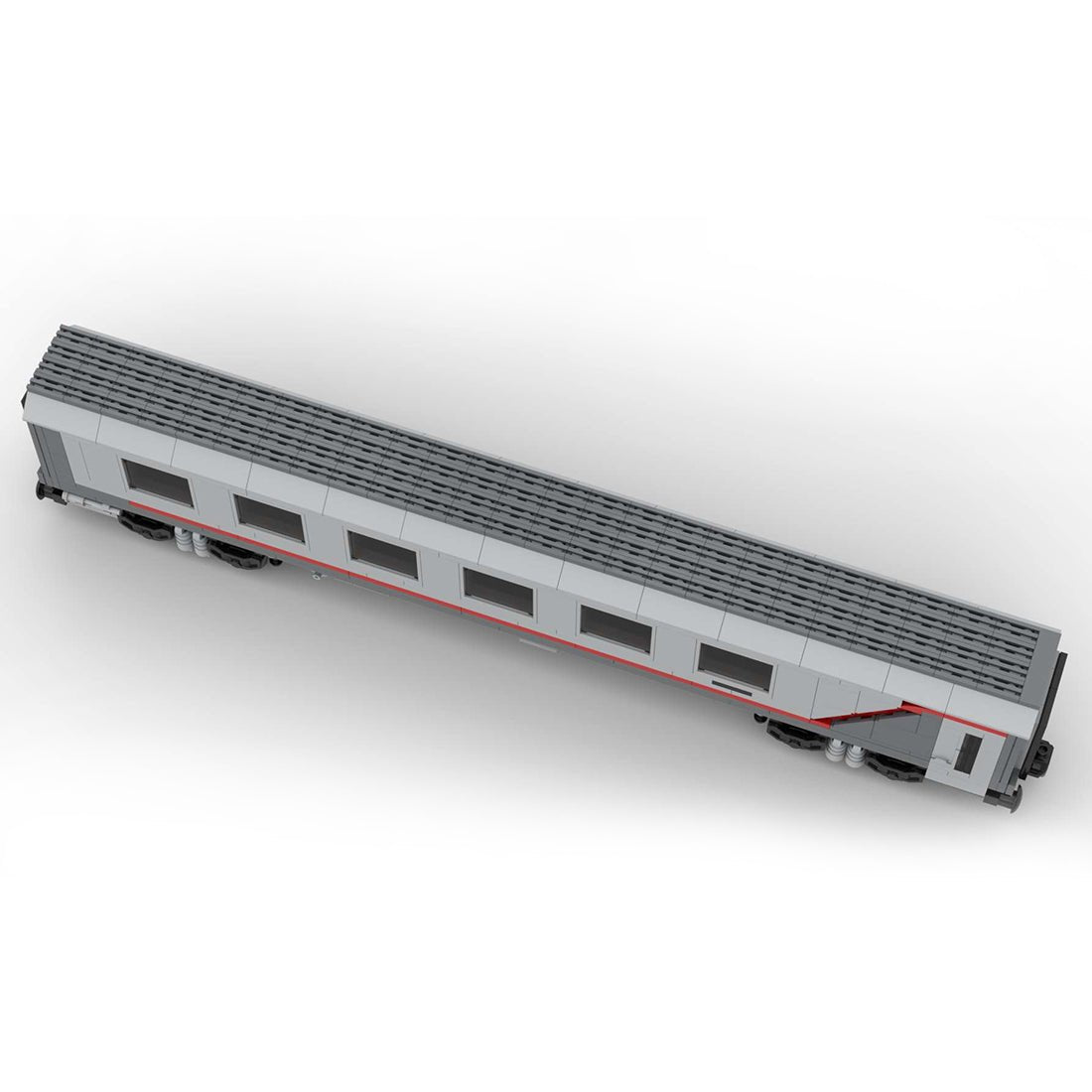 MOC - 67867 6wide Static Edition Schlafwagen RZD ohne bedruckte Teile und Figuren - LesDiy - Klemmbausteine