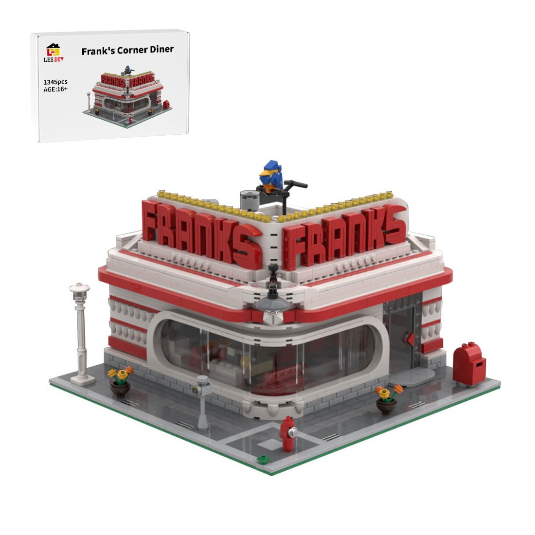 MOC - 74851 Frank's Corner Diner Klemmbausteine - LesDiy - Klemmbausteine