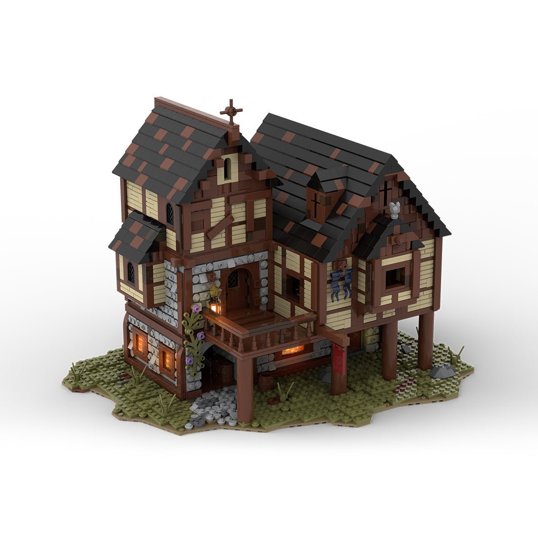 MOC - 76694 MOC Medieval Tavern House Klemmbausteine - LesDiy - Klemmbausteine