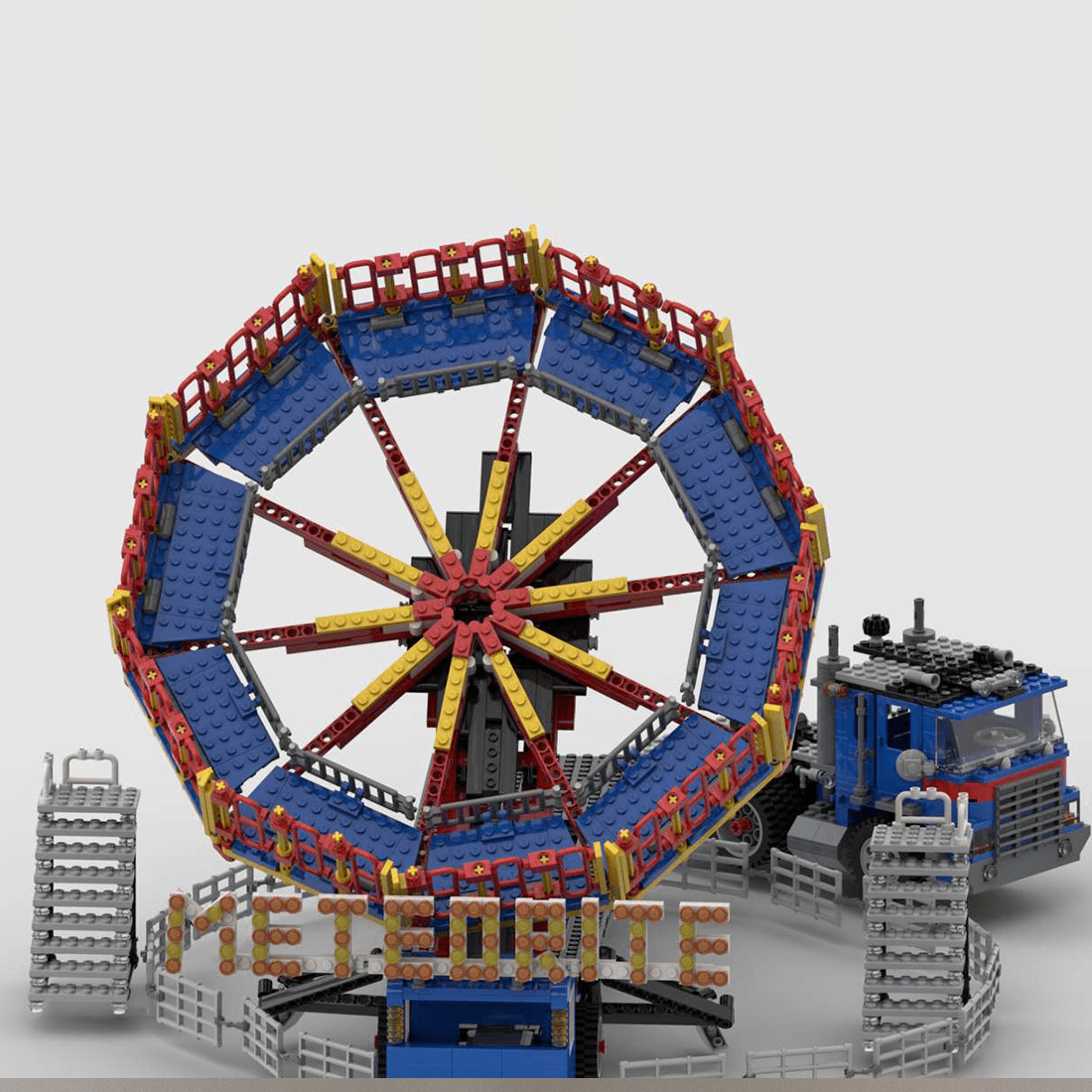 MOC - 80218 Freizeitpark Round - Up Klemmbausteine - LesDiy - Klemmbausteine
