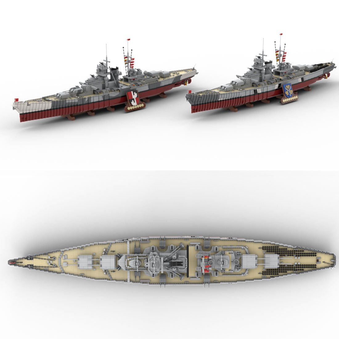 MOC - 84840 Bismarck - Kreuzer - Schlachtschiff Klemmbausteine - LesDiy - Klemmbausteine