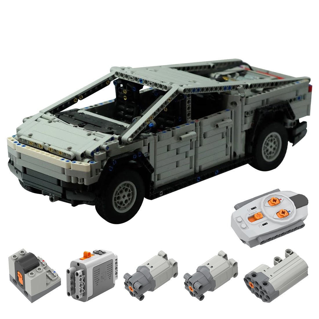 MOC - 94675 Technology Series Dynamic Version Grey Cybertruck - LesDiy - Klemmbausteine