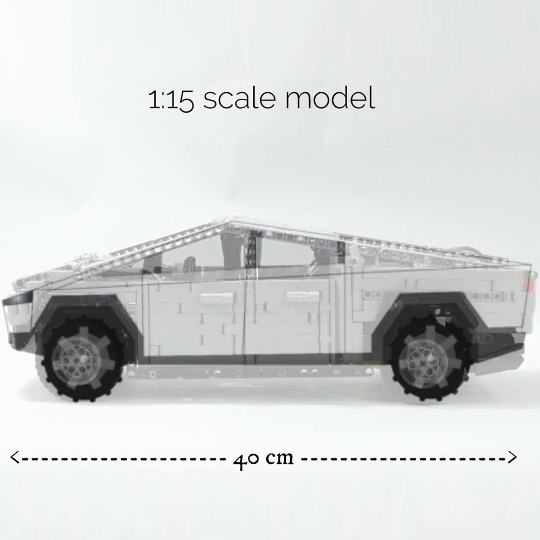 MOC - 94675 Technology Series Dynamic Version Grey Cybertruck - LesDiy - Klemmbausteine