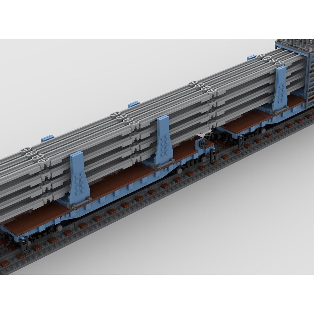 MOC - 95942 Geschweißter Schienen - /Bandwagen - LesDiy - Klemmbausteine