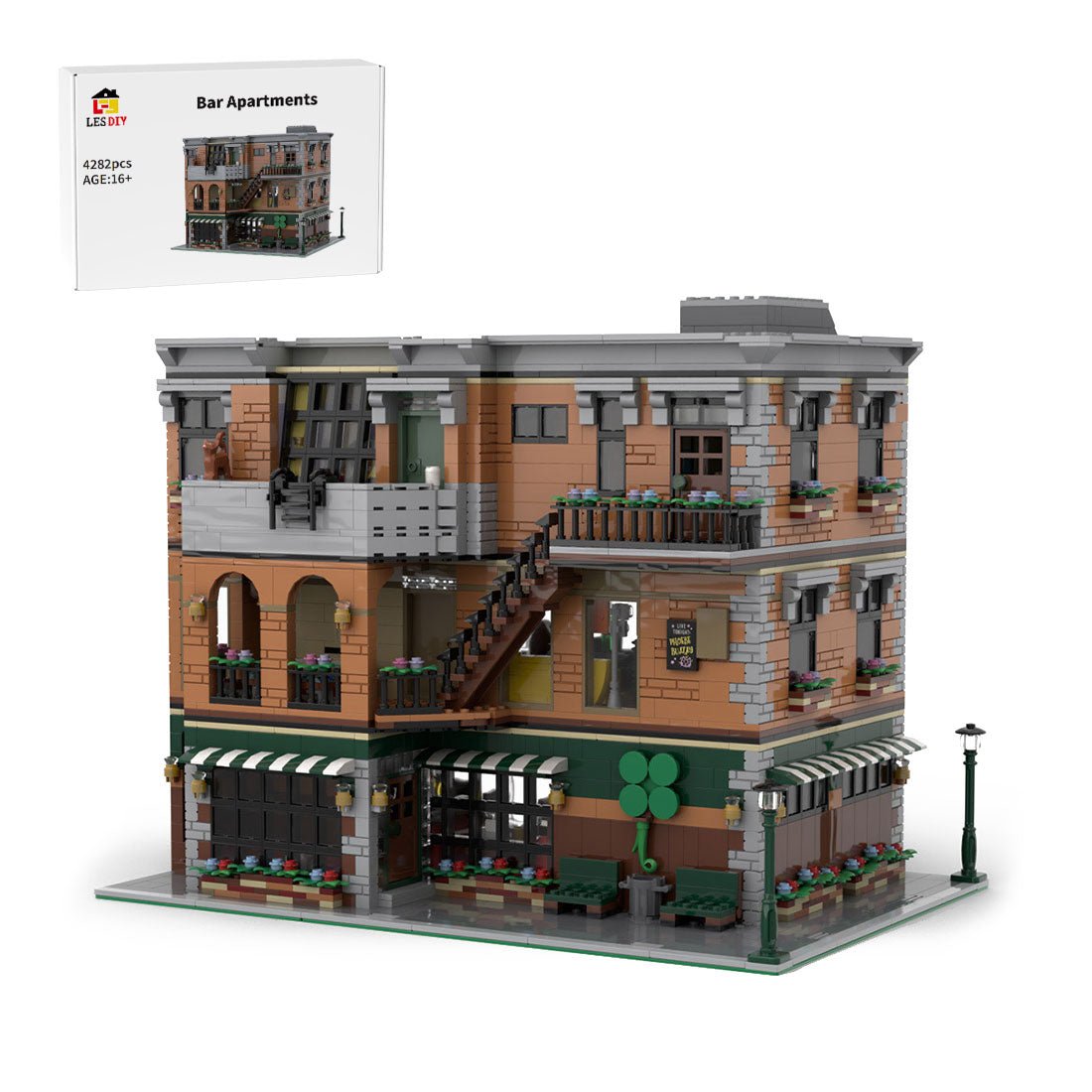 MOC - 96543 Friends Apartment & MacLarens Pub Klemmbausteine - LesDiy - Klemmbausteine