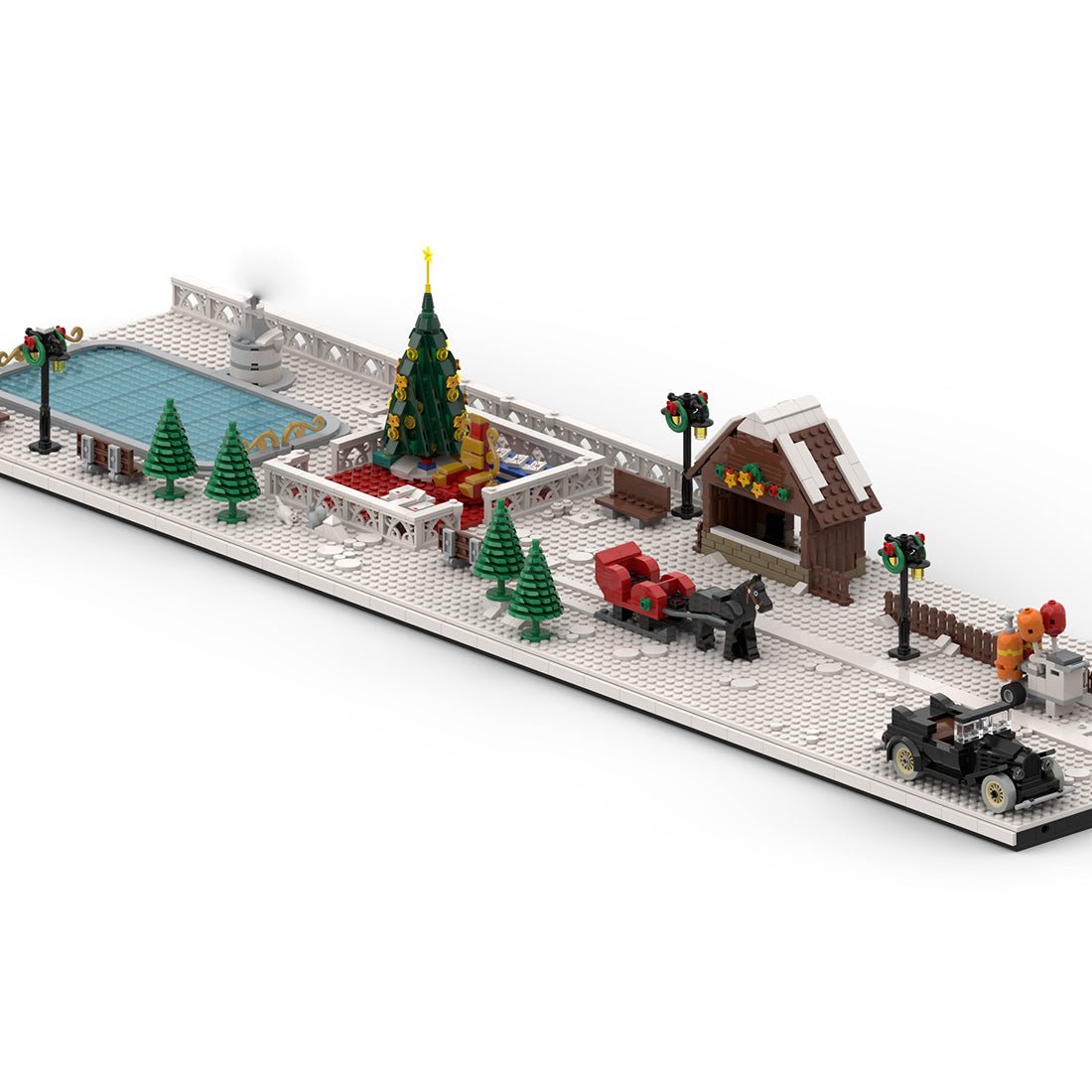 MOC Winter Village Large Christmas Square Klemmbausteine - LesDiy - Klemmbausteine