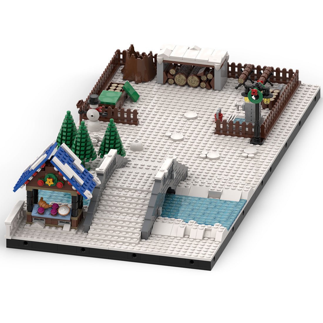 MOC Winter Village Large Christmas Square Klemmbausteine - LesDiy - Klemmbausteine
