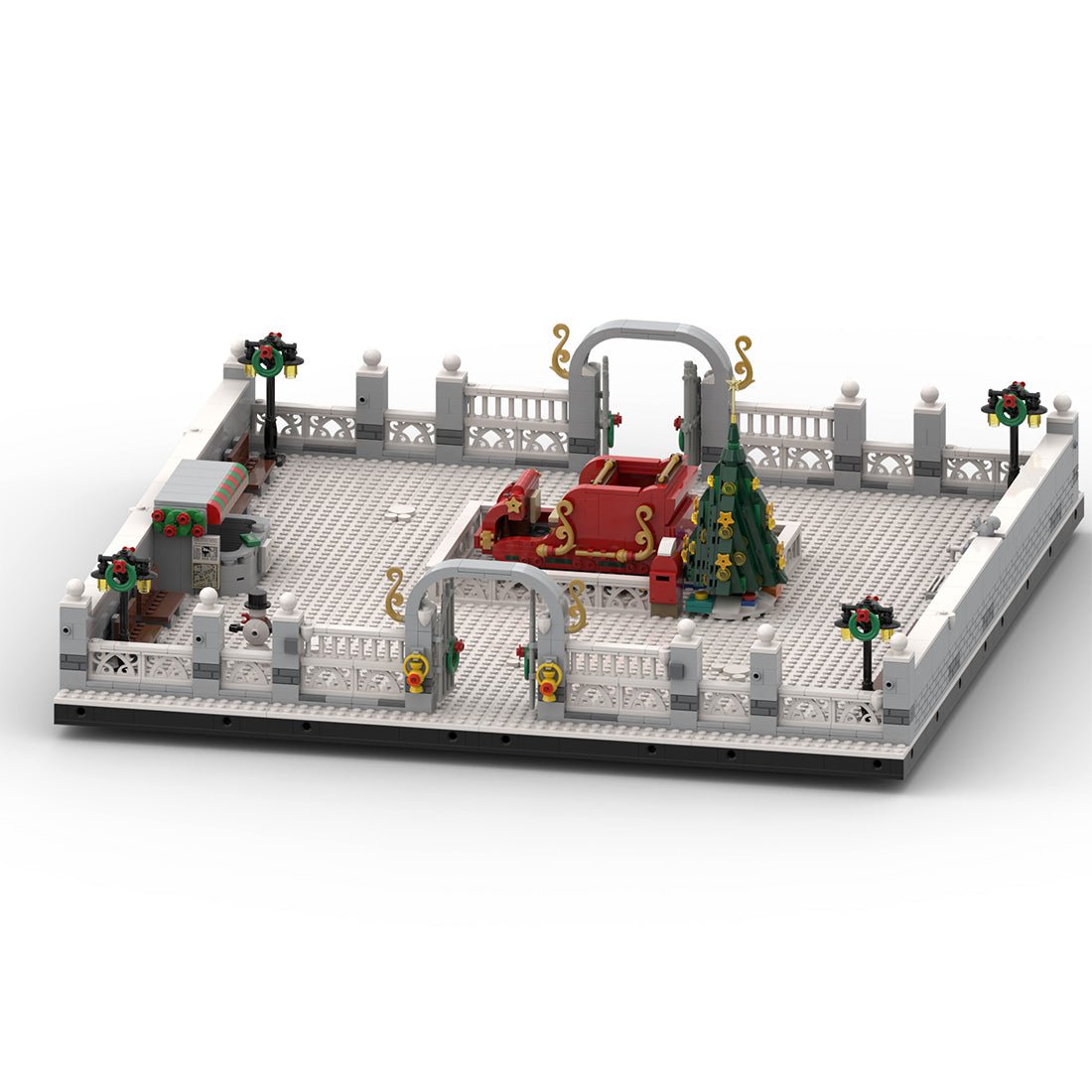 MOC Winter Village Large Christmas Square Klemmbausteine - LesDiy - Klemmbausteine