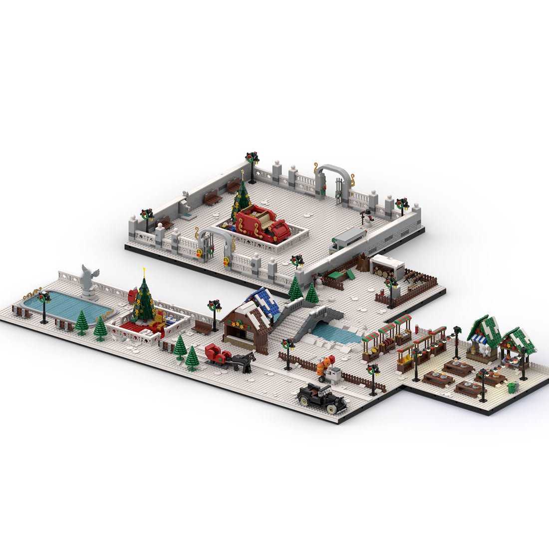MOC Winter Village Large Christmas Square Klemmbausteine - LesDiy - Klemmbausteine