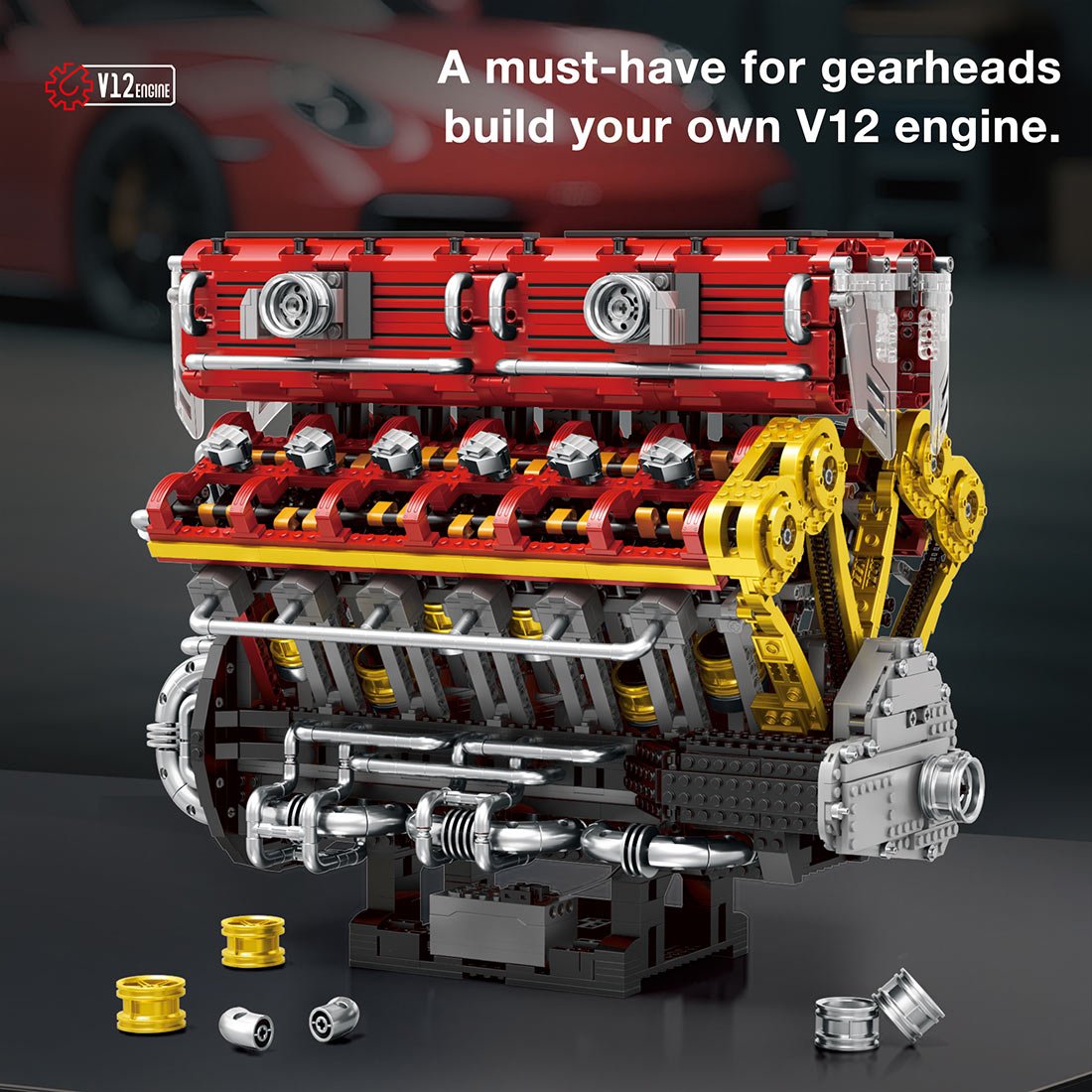 Mocsage 60° V12 Engine Klemmbausteine - LesDiy - Klemmbausteine