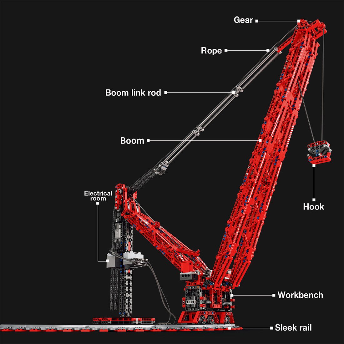 Mocsage Circular Track Crane Klemmbausteine - LesDiy - Klemmbausteine