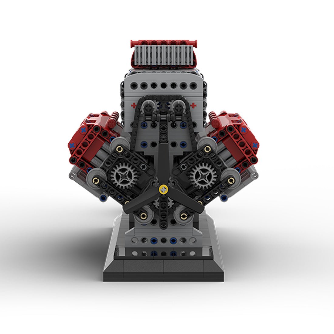 Mocsage MOC - 171732 Crossplane V8 Engine with Supercharger & removable Cover Klemmbausteine - LesDiy - Klemmbausteine