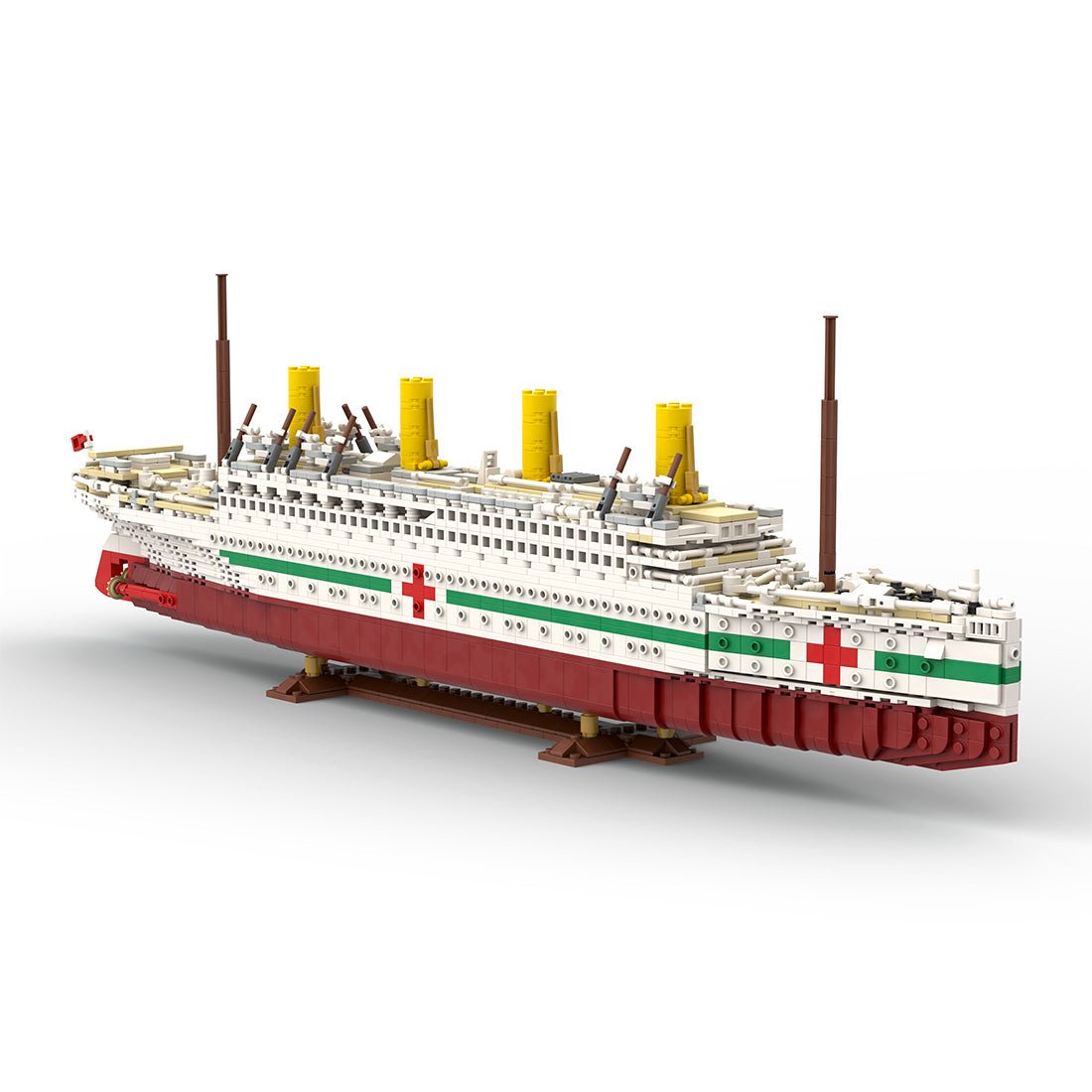 Modernes medizinisches Schiff der HMHS Britannic im Maßstab 1 - 400 Klemmbausteine - LesDiy - Klemmbausteine