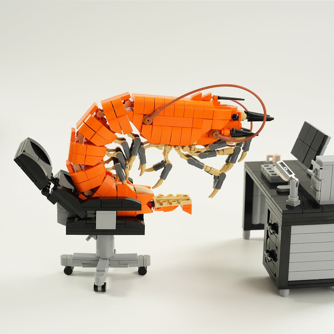 Office Working Shrimp Klemmbausteine - LesDiy - Klemmbausteine