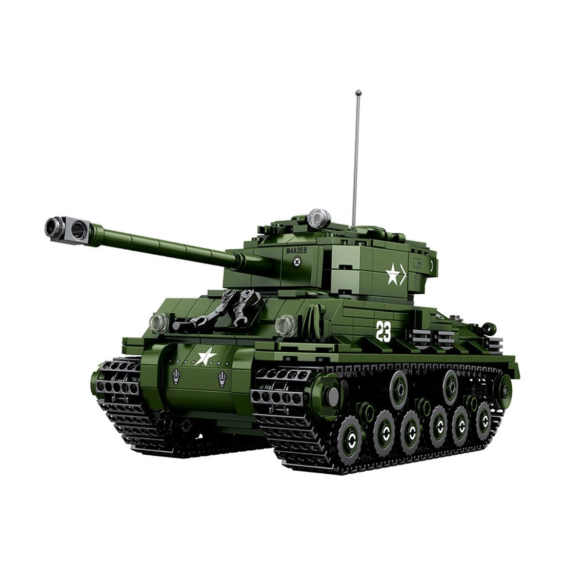 Panzer M4A3E8 im Maßstab 1/30 Klemmbausteine - LesDiy - Klemmbausteine