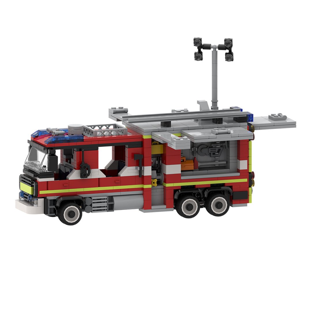 Realistic Emergency Fire Truck Klemmbausteine - LesDiy - Klemmbausteine