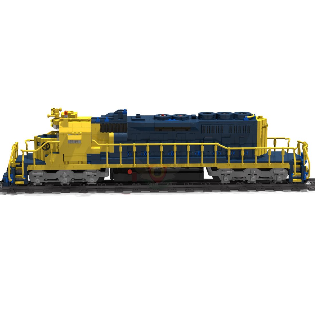 SD40 - 2 Eisenbahnlokomotive Klemmbausteine (Dynamische Version) - LesDiy - Klemmbausteine