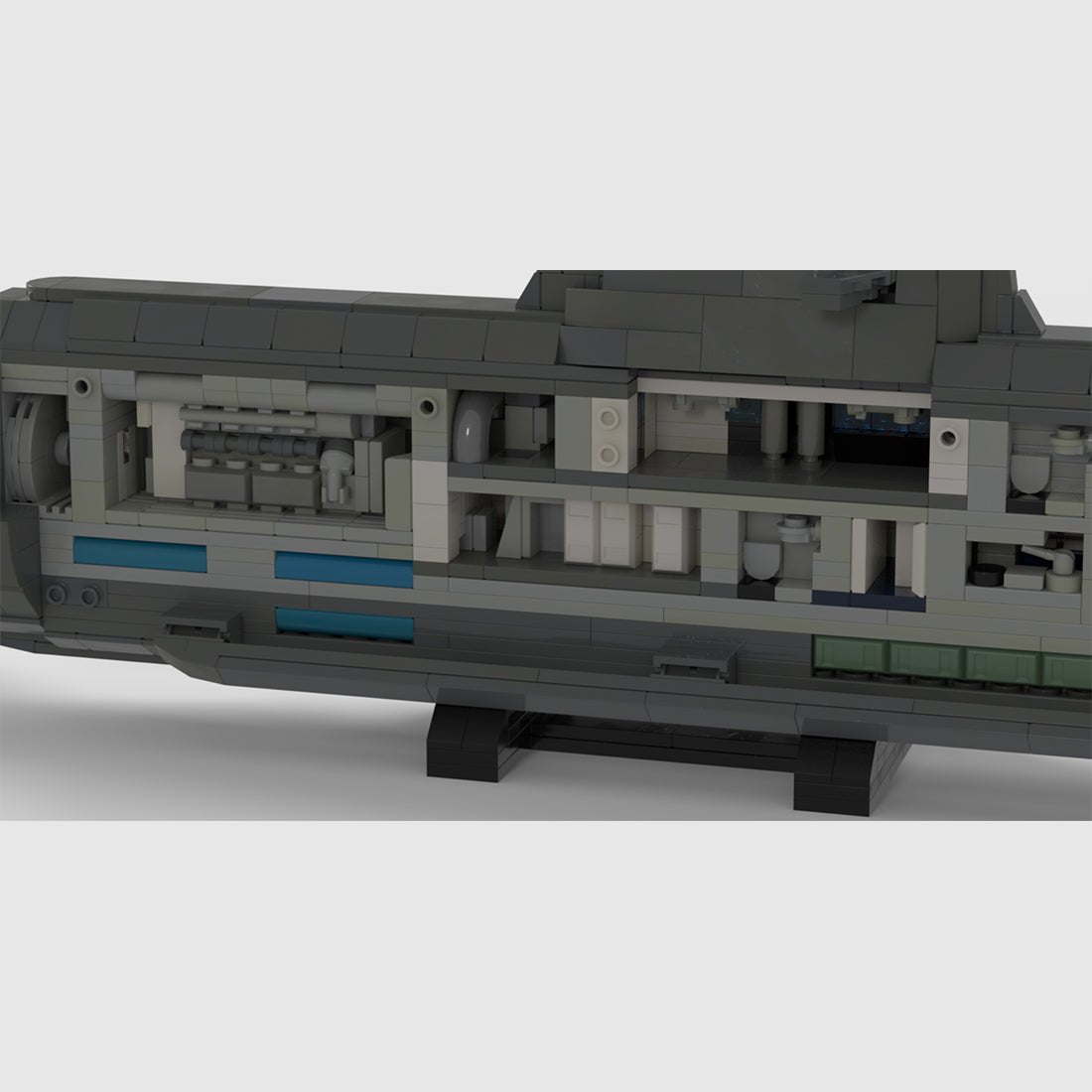 U212A 1/100 Scale Submarine Klemmbausteine - LesDiy - Klemmbausteine