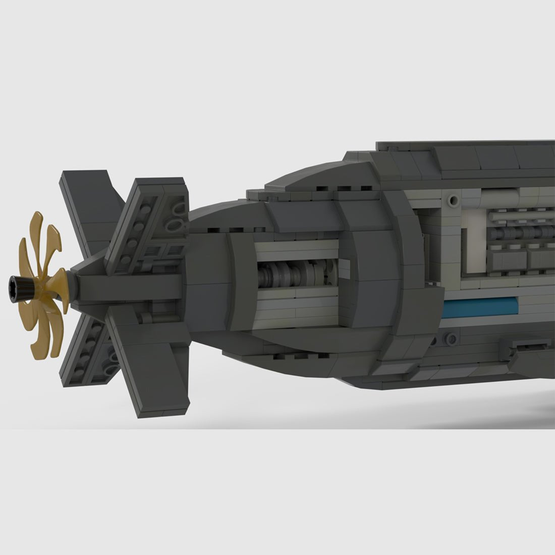 U212A 1/100 Scale Submarine Klemmbausteine - LesDiy - Klemmbausteine